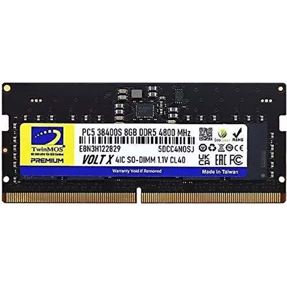 TWINMOS 8 GB DDR5 LAPTOP RAM 4800 MHZ