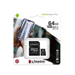 KINGSTON 64 GB MICRO SD CANVAS PLUS