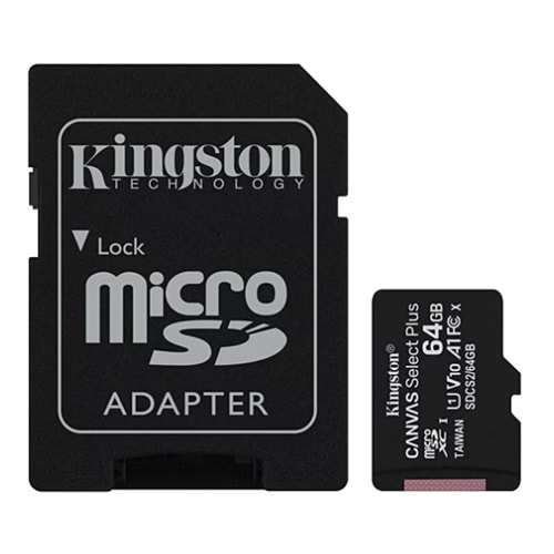 KINGSTON 64 GB MICRO SD CANVAS PLUS