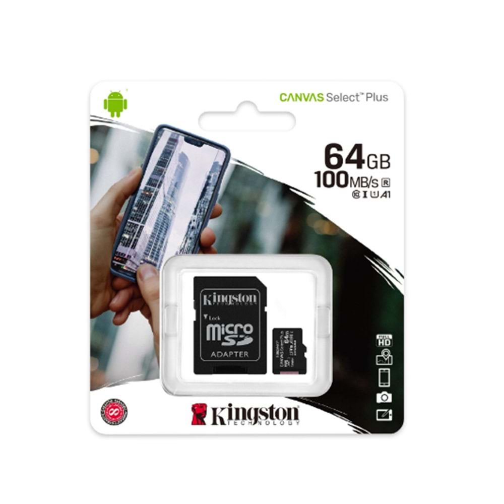 KINGSTON 64 GB MICRO SD CANVAS PLUS