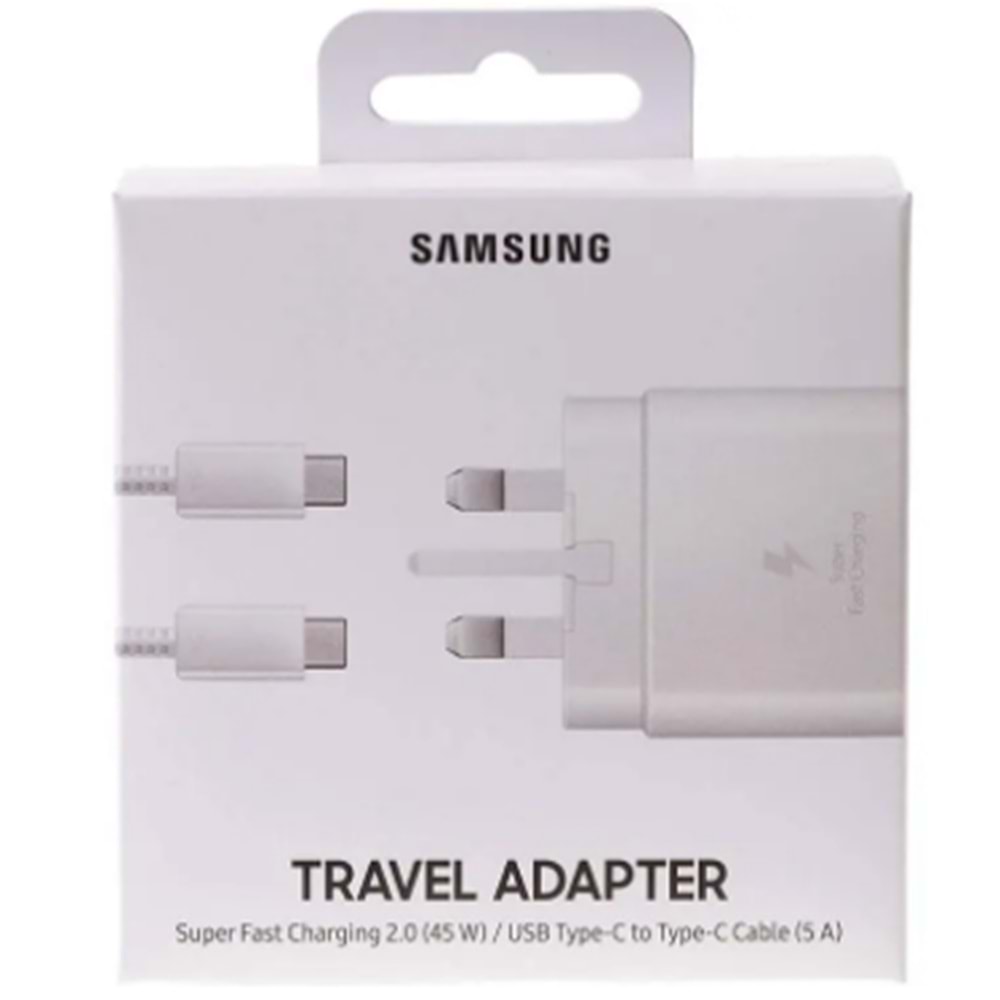 SAMSUNG 45W ADAPTER AND TYPE-C TO TYPE-C CABLE
