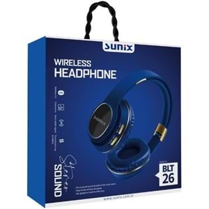 SUNIX BLT-26 WIRELESS HEADPHONE BLUE