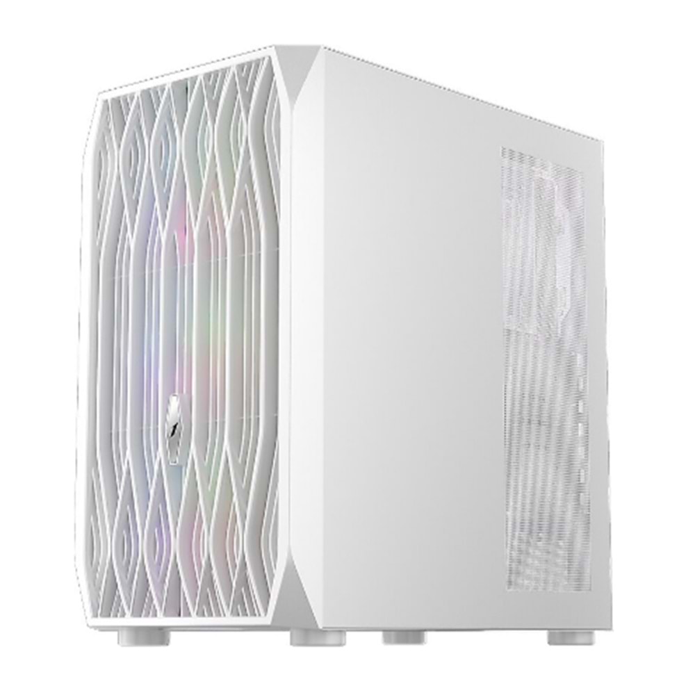 1 ST PLAYER ARIYA AY7 BEYAZ 650W 80+ ARGB 4X12CM FAN TEMPERLI CAM MESH USB 3.0 ATX KASA