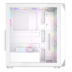 1 ST PLAYER ARIYA AY7 BEYAZ 650W 80+ ARGB 4X12CM FAN TEMPERLI CAM MESH USB 3.0 ATX KASA