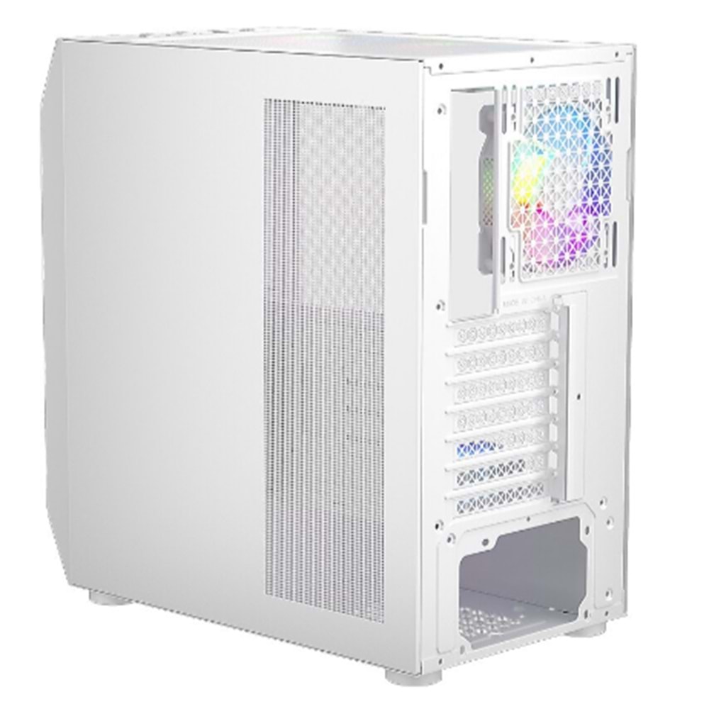 1 ST PLAYER ARIYA AY7 BEYAZ 650W 80+ ARGB 4X12CM FAN TEMPERLI CAM MESH USB 3.0 ATX KASA