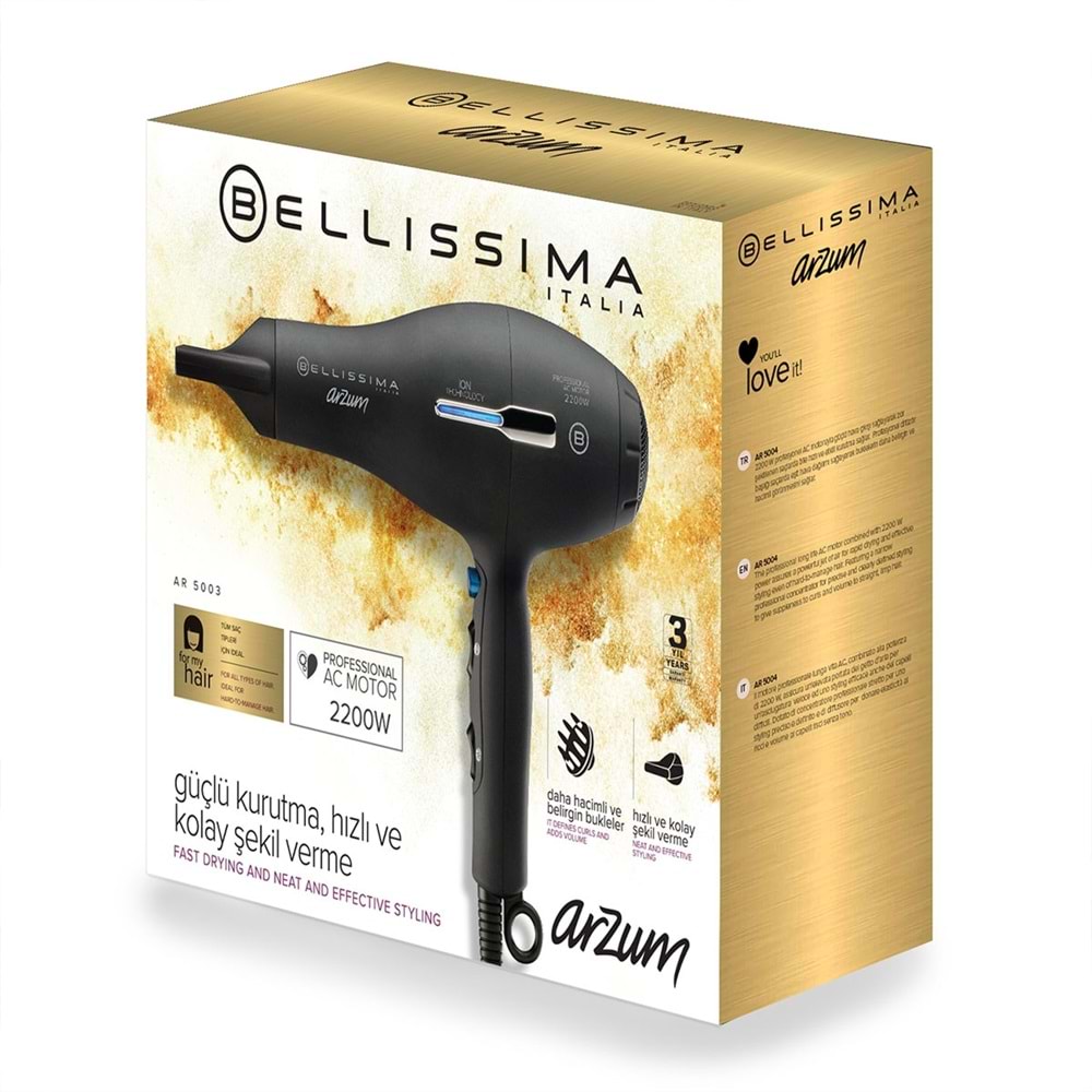 ARZUM AR5003 BELLISSIMA PROFESYONEL İYONLU SAÇ KURUTMA MAKİNESİ